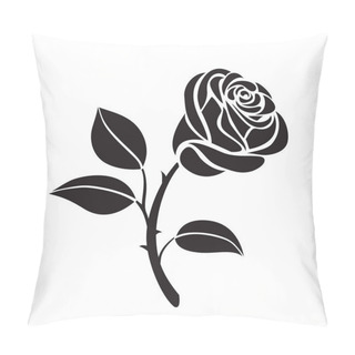 Personality  Rose Flower Vector Icon Pillow Covers