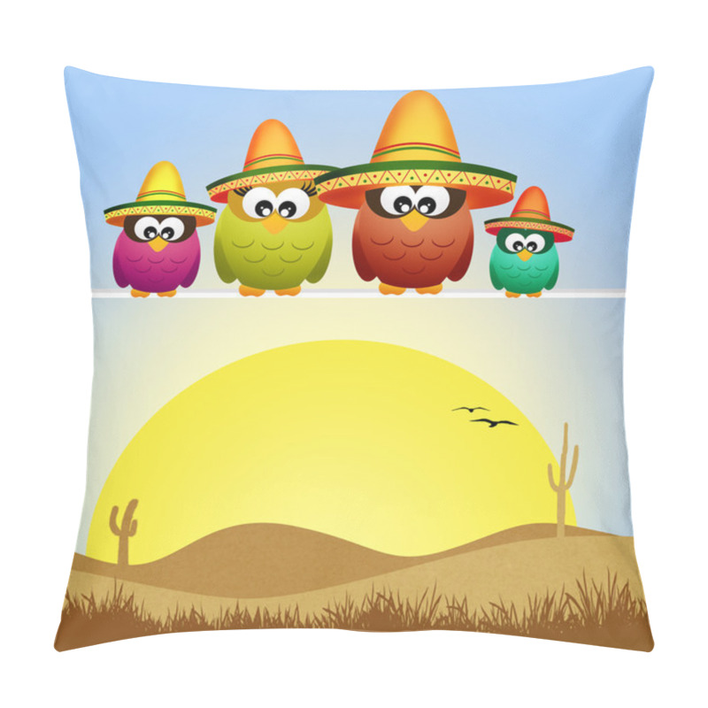 Personality  Mexican owls pillow covers