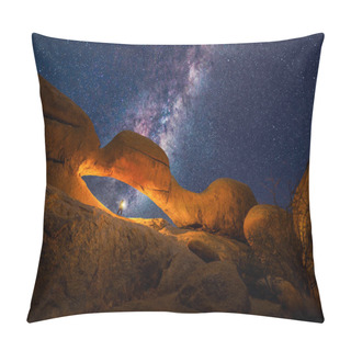Personality  Milky Way And Stars In Red Desert Safari With Sand Dune In Namibia At Night, South Africa. Natural Landscape Background At Sunset Time. Famous Tourist Attraction. Pattern Texture Of Sand. Grand Canyon Pillow Covers