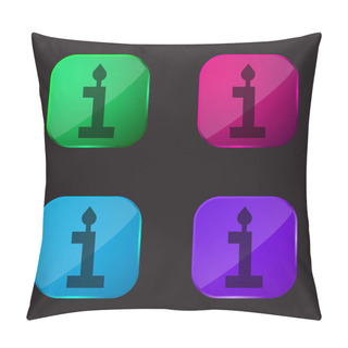 Personality  Birthday Four Color Glass Button Icon Pillow Covers