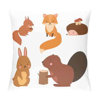 Personality  Set Of Illustration Animals Pillow Covers