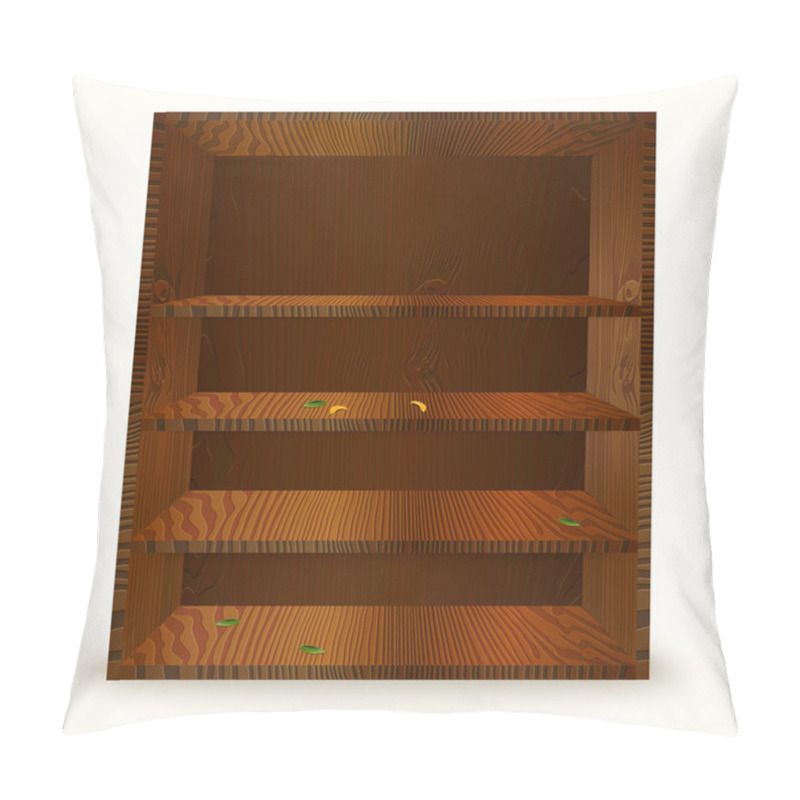 Personality  Wooden Shelves. Vector Illustration  Pillow Covers