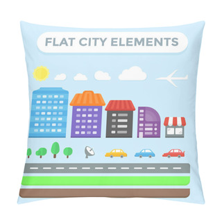 Personality  Flat City Elements Pillow Covers