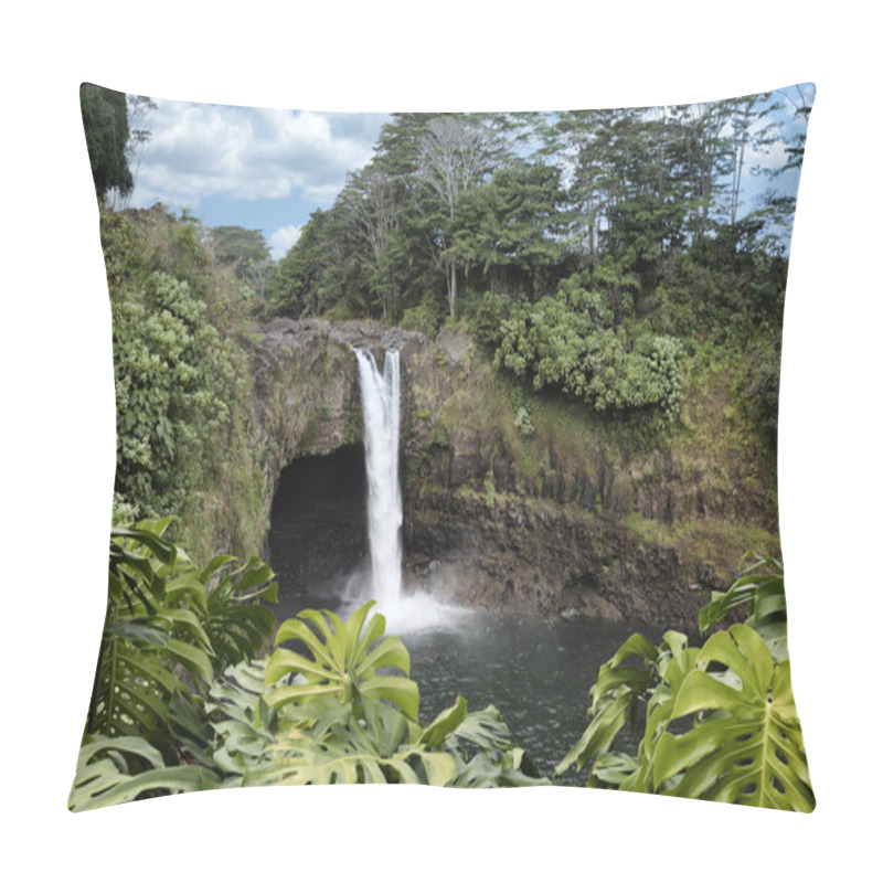 Personality  Rainbow Falls In Hilo Hawaii Of United States  Pillow Covers