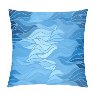 Personality  Vector Wave Background Of Doodle Hand  Drawn Lines Pillow Covers