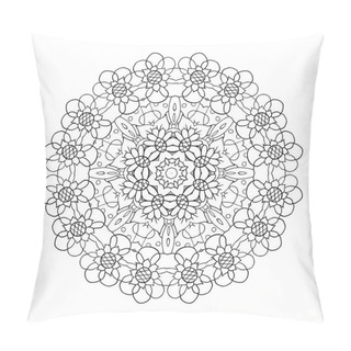 Personality  Oriental Pattern. Traditional Round Ornament. Mandala Pillow Covers