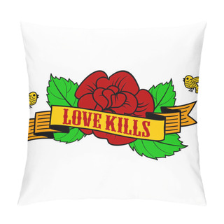 Personality  Stiker Love Kills Pillow Covers