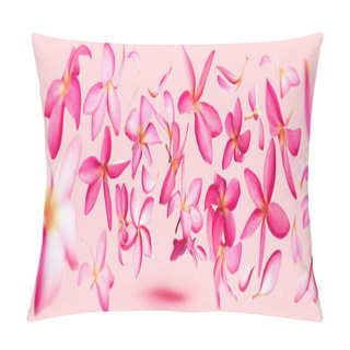 Personality  Pink Frangipani Or Plumeria Flower Petals Flying Pillow Covers
