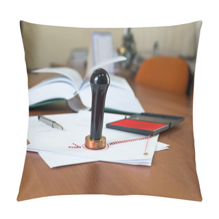 Personality  Notary Public Ink Stamp Pillow Covers