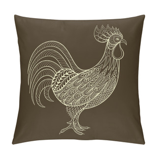 Personality  Rooster, Chicken, Domestic Farmer Bird For Coloring Pages, Zenta Pillow Covers