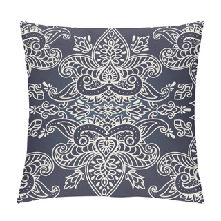 Personality  Royal Seamless Ornament With Stylized Lotus Flowers In Orient Or Medieval Style, Vector Illustration Pillow Covers
