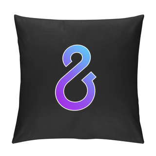 Personality  Ampersand Symbol Blue Gradient Vector Icon Pillow Covers