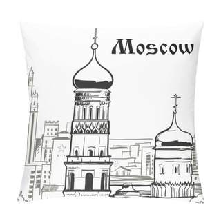 Personality  Vector Illustration Of Moscow.  Pillow Covers