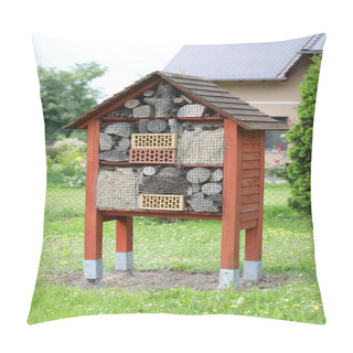 Personality  Built-in House For Insects In The Countryside In The Spring Season Pillow Covers