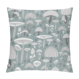 Personality  Mushrooms Seamless Pattern - Vector Illustration Pillow Covers