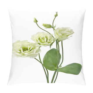 Personality  White Eustoma Flowers Pillow Covers