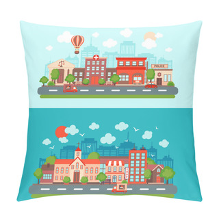 Personality  City Scape Set Pillow Covers