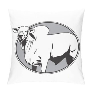 Personality  Bull Zebu Vintage Logo Pillow Covers
