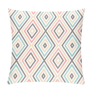 Personality  Watercolor Geometrical Pattern In Light Pink, Blue, Gray And Beige Color. For Fashion Textile, Cloth, Backgrounds. Pillow Covers