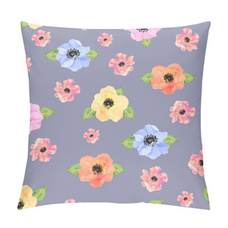 Personality  Seamless Floral  Background. Isolated Beautiful Flowers And Leaf Pillow Covers
