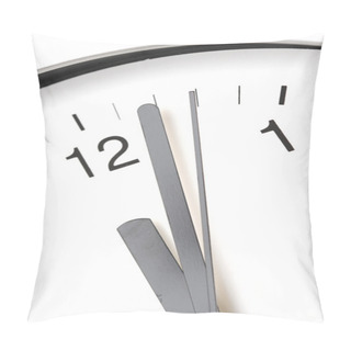 Personality  Detail In Close-up Of A Modern Office Clock Pillow Covers
