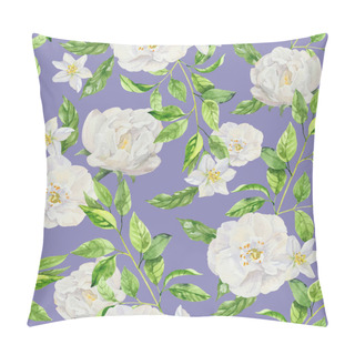 Personality  Watercolor Hand Painted  Flowers. Watercolor Illustrations Isolated On  Background Pillow Covers