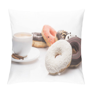 Personality  Doughnuts And Cup Of Coffee Pillow Covers