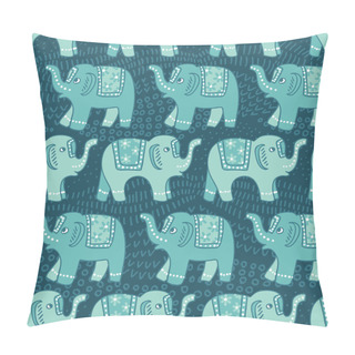 Personality  Elephant Seamless Pattern Pillow Covers
