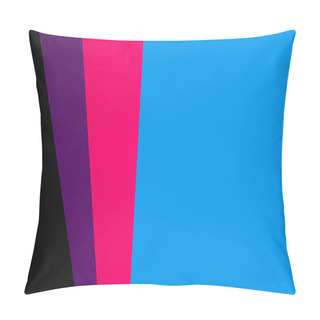Personality  Abstract Background With Multicolored Rectangular Stripes And Blue Copy Space Pillow Covers