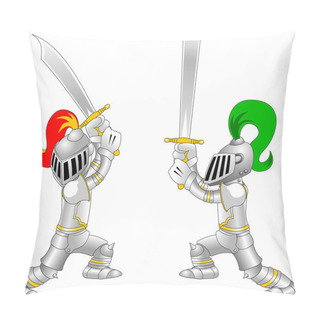 Personality  Fighting Knights With Swords Pillow Covers