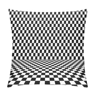 Personality  Black Chess Background. Vector Illustration. Pillow Covers