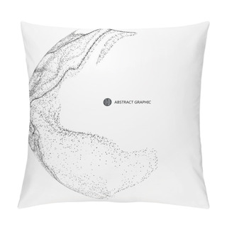Personality  Irregular Abstract Graphics, Dynamic Particle Composition. Pillow Covers