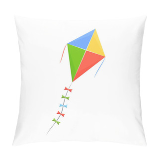Personality  Modern Colorful Children S Toy In Form Colored Kite On String. Pillow Covers