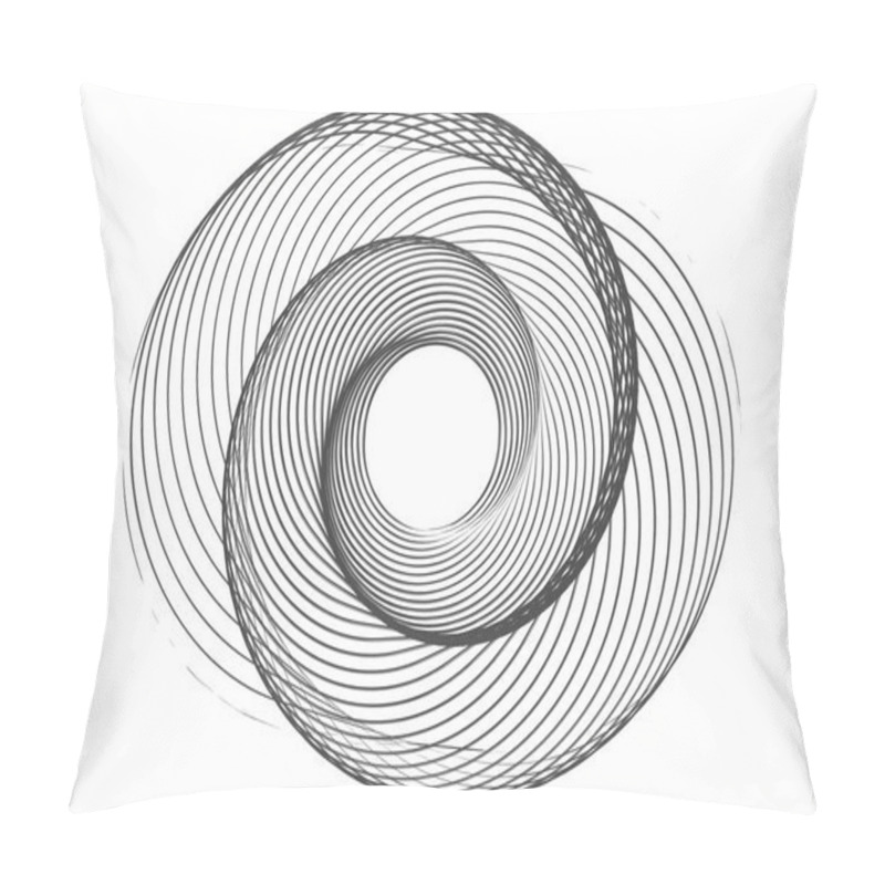 Personality  Abstract round spiral template for the logo. pillow covers