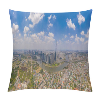 Personality  Panorama Photo Of Ho Chi Minh City Aerial Cityscape Scenery  Pillow Covers