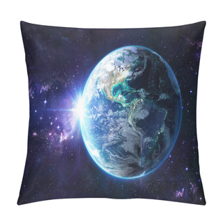 Personality  Planet In Cosmos - Usa View - Usa Pillow Covers