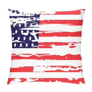 Personality  American Flag Dry Brush Pillow Covers