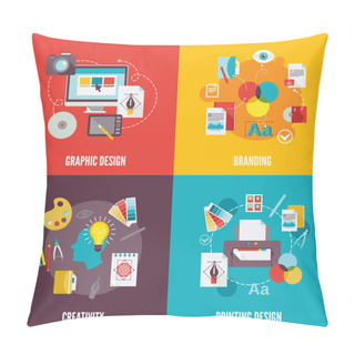 Personality  Graphic Design Icons Flat Pillow Covers