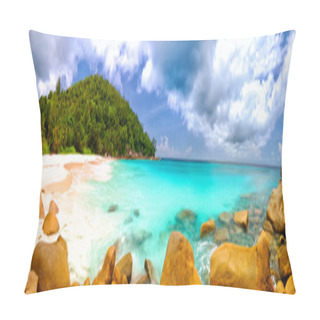 Personality  Seychelles Beach Panorama Pillow Covers