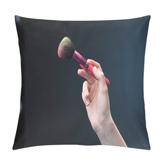 Personality  Make-up Brush In Hand Pillow Covers
