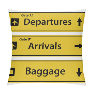 Personality  Airport Signs Pillow Covers