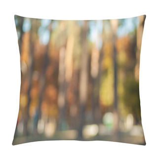 Personality  Autumn Forest In Contre-jour. Blurry Autumn Background. Pillow Covers