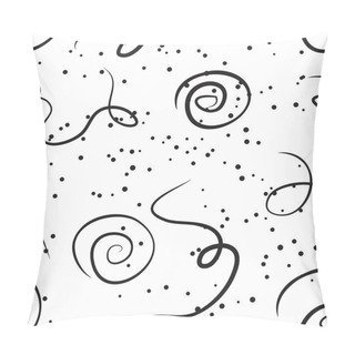 Personality  Seamless Abstract Pattern In Black And White.  Pillow Covers