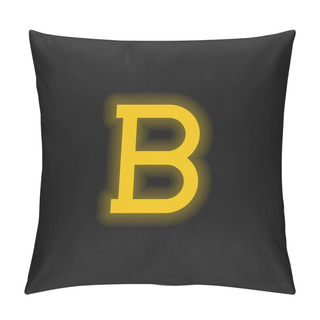 Personality  Bold Yellow Glowing Neon Icon Pillow Covers