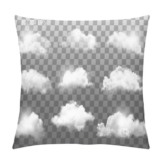 Personality  Set Of Transparent Different Clouds. Vector. Pillow Covers
