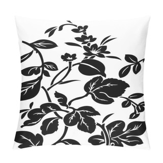 Personality  Black And White Hand Painted Graphic Flowers Pillow Covers