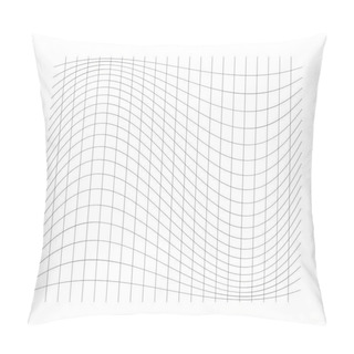 Personality  Wavy, Waving Thin Lines. Camber, Crook, Squeeze Stretch Distorti Pillow Covers