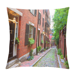 Personality  Acorn Street Beacon Hill Cobblestone Boston Pillow Covers