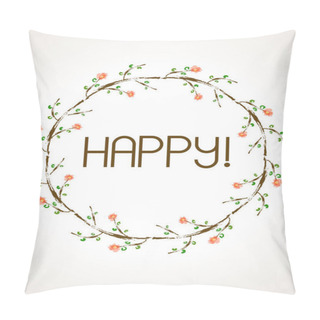 Personality  Watercolor Floral Boho Flower Wreath. Pillow Covers