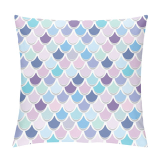 Personality  Mermaid Tail Pattern. Trendy Scale Background. Multicolored. Pillow Covers